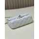 Replica perfetta Borsa piccola con patta con manico superiore bianca AS4023 Imitazione Outlet Online