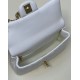 Replica perfetta Borsa piccola con patta con manico superiore bianca AS4023 Imitazione Outlet Online