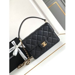 Migliore Repliche Borsa piccola con patta con manico superiore AS4038 Nera Economiche Outlet Online