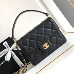 Migliore Repliche Borsa piccola con patta con manico superiore AS4038 Nera Economiche Outlet Online