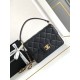 Migliore Repliche Borsa piccola con patta con manico superiore AS4038 Nera Economiche Outlet Online