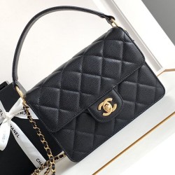 Migliore Repliche Borsa piccola con patta con manico superiore AS4038 Nera Economiche Outlet Online