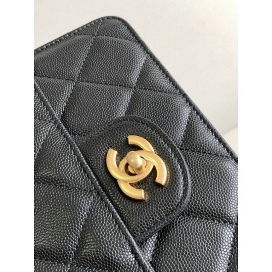 Migliore Repliche Borsa piccola con patta con manico superiore AS4038 Nera Economiche Outlet Online