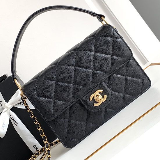 Migliore Repliche Borsa piccola con patta con manico superiore AS4038 Nera Economiche Outlet Online