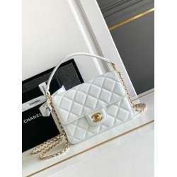 Perfette Qualità Repliche Borsa piccola con patta e manico superiore AS4038 Bianco Imitazione