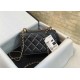 Miglior Falso Borsa Vintage con patta nera AS2615 Economiche Premium