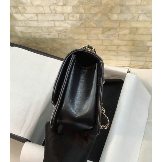 Miglior Falso Borsa Vintage con patta nera AS2615 Economiche Premium