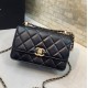 Miglior Falso Borsa Vintage con patta nera AS2615 Economiche Premium