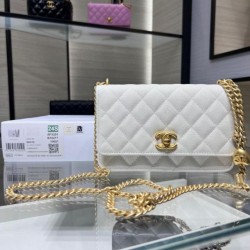 Miglior Falso Woc Chain Wallet AP3201 Bianco Economiche Premium