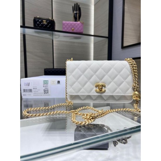 Miglior Falso Woc Chain Wallet AP3201 Bianco Economiche Premium