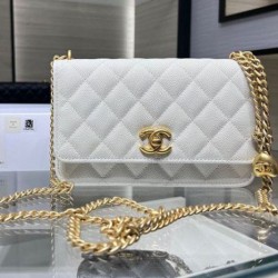 Miglior Falso Woc Chain Wallet AP3201 Bianco Economiche Premium