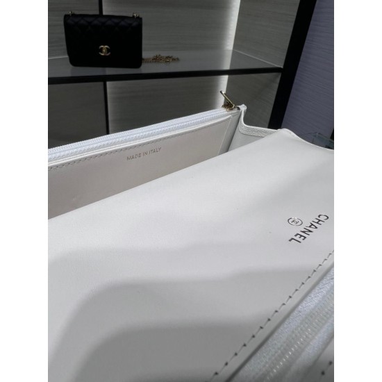 Miglior Falso Woc Chain Wallet AP3201 Bianco Economiche Premium