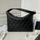 Miglior Falso Borsa hobo in pelle di vitello piccola nera AS4347 Economiche Premium