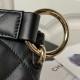 Miglior Falso Borsa hobo in pelle di vitello piccola nera AS4347 Economiche Premium
