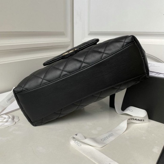 Miglior Falso Borsa hobo in pelle di vitello piccola nera AS4347 Economiche Premium