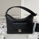 Miglior Falso Borsa hobo in pelle di vitello piccola nera AS4347 Economiche Premium