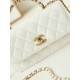 Replica perfetta Borsa piccola con patta e manico superiore AP3803 Bianco Imitazione Outlet Online