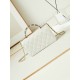 Replica perfetta Borsa piccola con patta e manico superiore AP3803 Bianco Imitazione Outlet Online