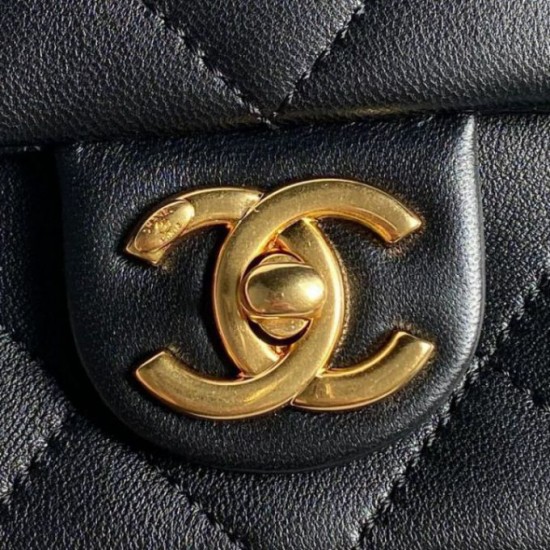 Replica perfetta Borsa piccola con patta in pelle di agnello AS5167 Nera Imitazione Outlet Online