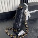 Replica perfetta Borsa piccola con patta in pelle di agnello AS5167 Nera Imitazione Outlet Online