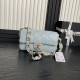 Miglior Falso Borsa piccola con patta in pelle di agnello AS5167 Azzurro Economiche Premium
