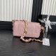 Miglior Falso Borsa piccola con patta in pelle di agnello AS5167 Rosa Economiche Premium