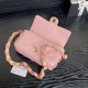 Miglior Falso Borsa piccola con patta in pelle di agnello AS5167 Rosa Economiche Premium