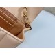 Replica perfetta Borsa vintage con patta in pelle di agnello Beige A2221 Imitazione Outlet Online