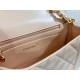 Replica perfetta Borsa vintage con patta in pelle di agnello Beige A2221 Imitazione Outlet Online