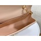 Replica perfetta Borsa vintage con patta in pelle di agnello Beige A2221 Imitazione Outlet Online