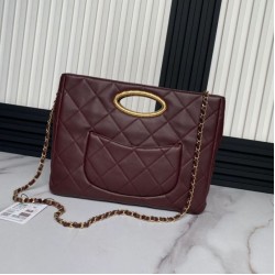 Replica perfetta 24B Clutch con catena Vanity AS5038/AS5036 Borgogna Imitazione Outlet Online