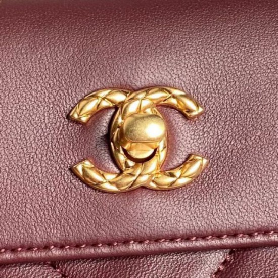 Replica perfetta 24B Clutch con catena Vanity AS5038/AS5036 Borgogna Imitazione Outlet Online