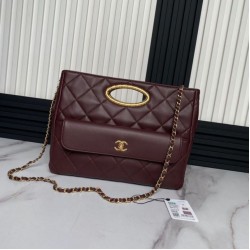 Replica perfetta 24B Clutch con catena Vanity AS5038/AS5036 Borgogna Imitazione Outlet Online