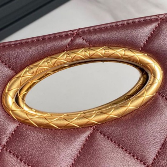 Replica perfetta 24B Clutch con catena Vanity AS5038/AS5036 Borgogna Imitazione Outlet Online