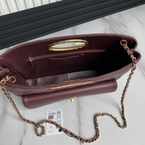 Replica perfetta 24B Clutch con catena Vanity AS5038/AS5036 Borgogna Imitazione Outlet Online