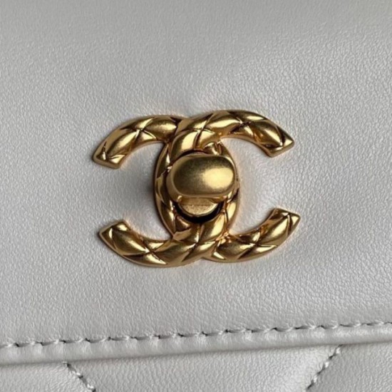 Migliore Repliche 24B Clutch con catena Vanity AS5038/AS5036 Beige Economiche Outlet Online