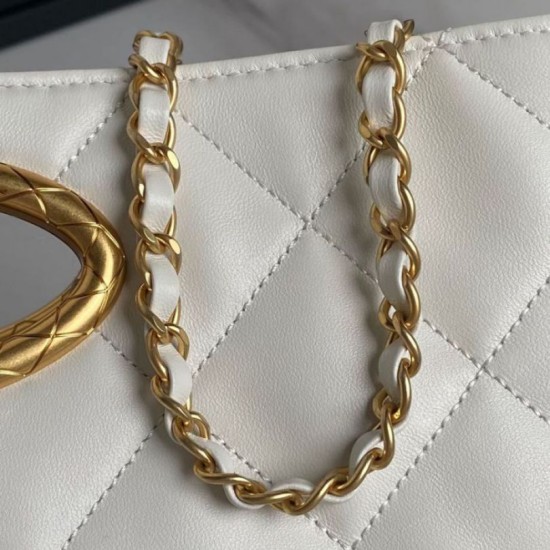 Migliore Repliche 24B Clutch con catena Vanity AS5038/AS5036 Beige Economiche Outlet Online