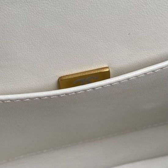 Migliore Repliche 24B Clutch con catena Vanity AS5038/AS5036 Beige Economiche Outlet Online