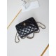 Replica perfetta 24B Borsa con manico a catena oro AS5043 Nero Imitazione Outlet Online