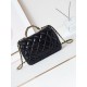 Replica perfetta 24B Borsa con manico a catena oro AS5043 Nero Imitazione Outlet Online