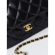 Replica perfetta 24B Borsa con manico a catena oro AS5043 Nero Imitazione Outlet Online