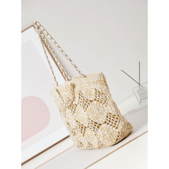 Replica perfetta Maxi Shopping Raffia Coco Beach Borsa AS4576 Beige Imitazione Outlet Online