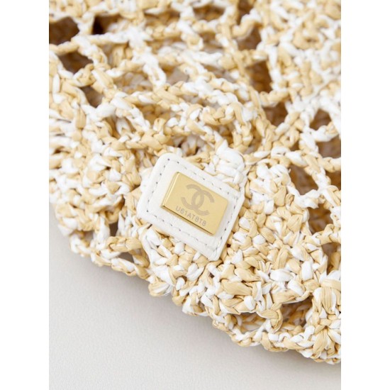 Replica perfetta Maxi Shopping Raffia Coco Beach Borsa AS4576 Beige Imitazione Outlet Online