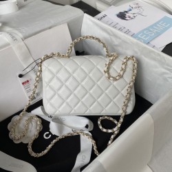 Replica perfetta 23P Borsa a patta piccola AS4140 Nero Imitazione Outlet Online
