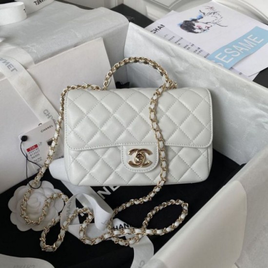 Replica perfetta 23P Borsa a patta piccola AS4140 Nero Imitazione Outlet Online