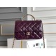 Miglior Falso Mini flap Borsa con manico superiore Borsa AS5043/AS5032 Borgogna Economiche Premium