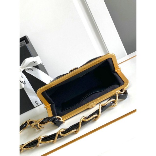 Migliore Repliche Borsa piccola con manico superiore AS4959 Nero Economiche Outlet Online