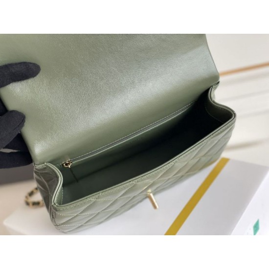 Replica perfetta Mini flap Borsa con manico superiore Borsa AS5043/AS5032 Verde Imitazione Outlet Online