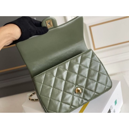 Replica perfetta Mini flap Borsa con manico superiore Borsa AS5043/AS5032 Verde Imitazione Outlet Online