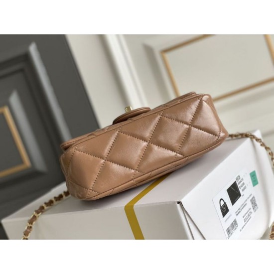 Migliore Repliche Mini flap Borsa con manico superiore Borsa con manico AS5043/AS5032 Beige Economiche Outlet Online